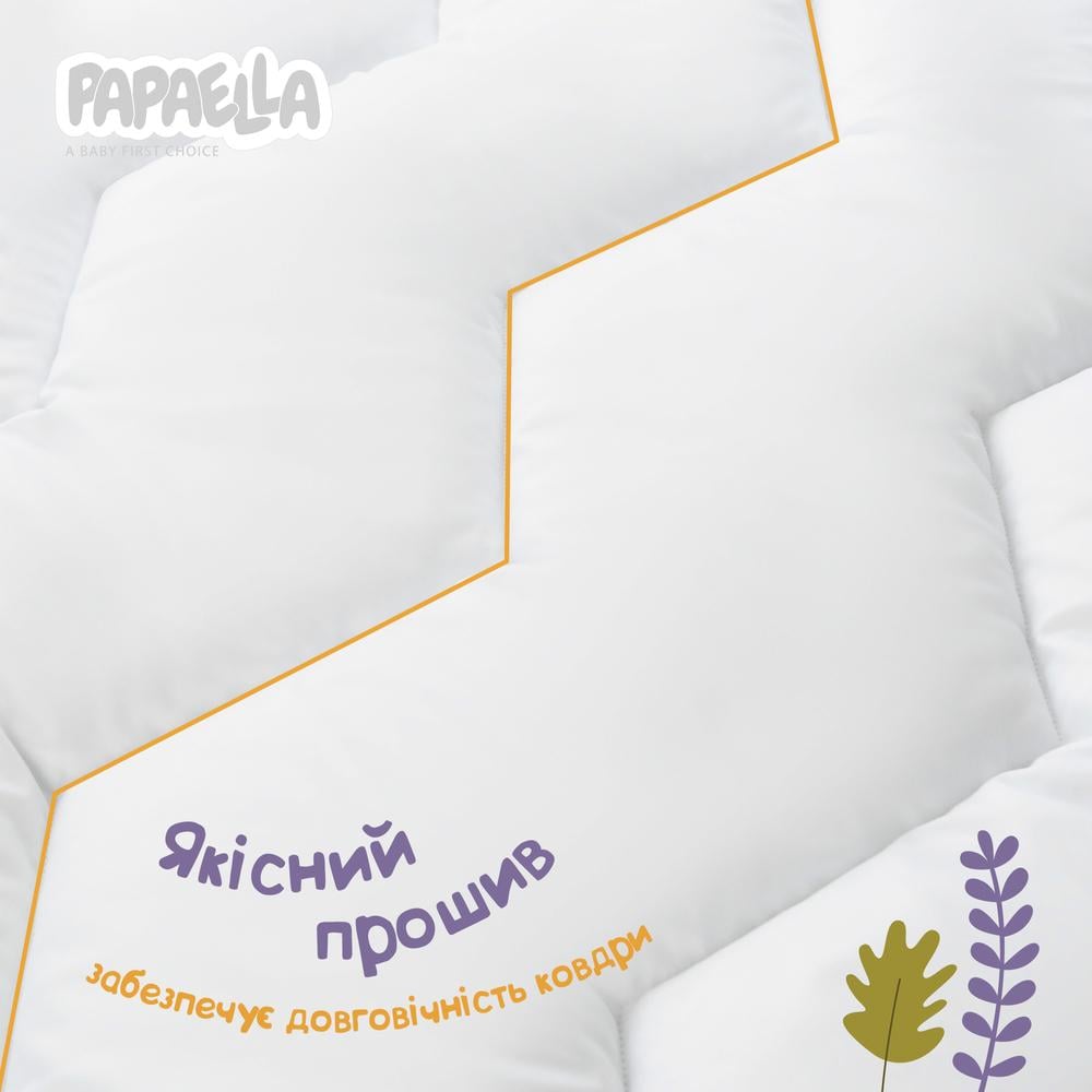 Набір дитячий у ліжечко PAPAELLA Comfort Зігзаг ковдра 100х135 см та подушка 40х60 см Білий (19323) - фото 4