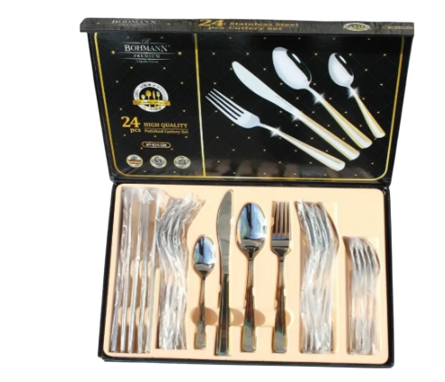 Набор столовых принадлежностей Bohmann Столовые приборы с зеркальной полировкой 24 предмета (BP-B24-GM)