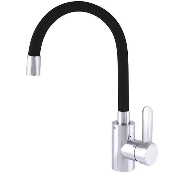 Смеситель для кухни Champion SAS-011 CH0288 с гибким изливом Черный (131474)