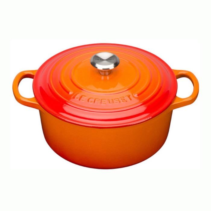 Кастрюля жаропрочная Le Creuset с крышкой 20 см 2,4 л Оранжевый