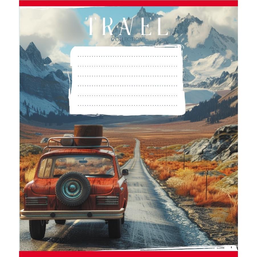 Тетрадь общая Школьник Путешествие на авто в клетку 36 листов (036-570083K-1)