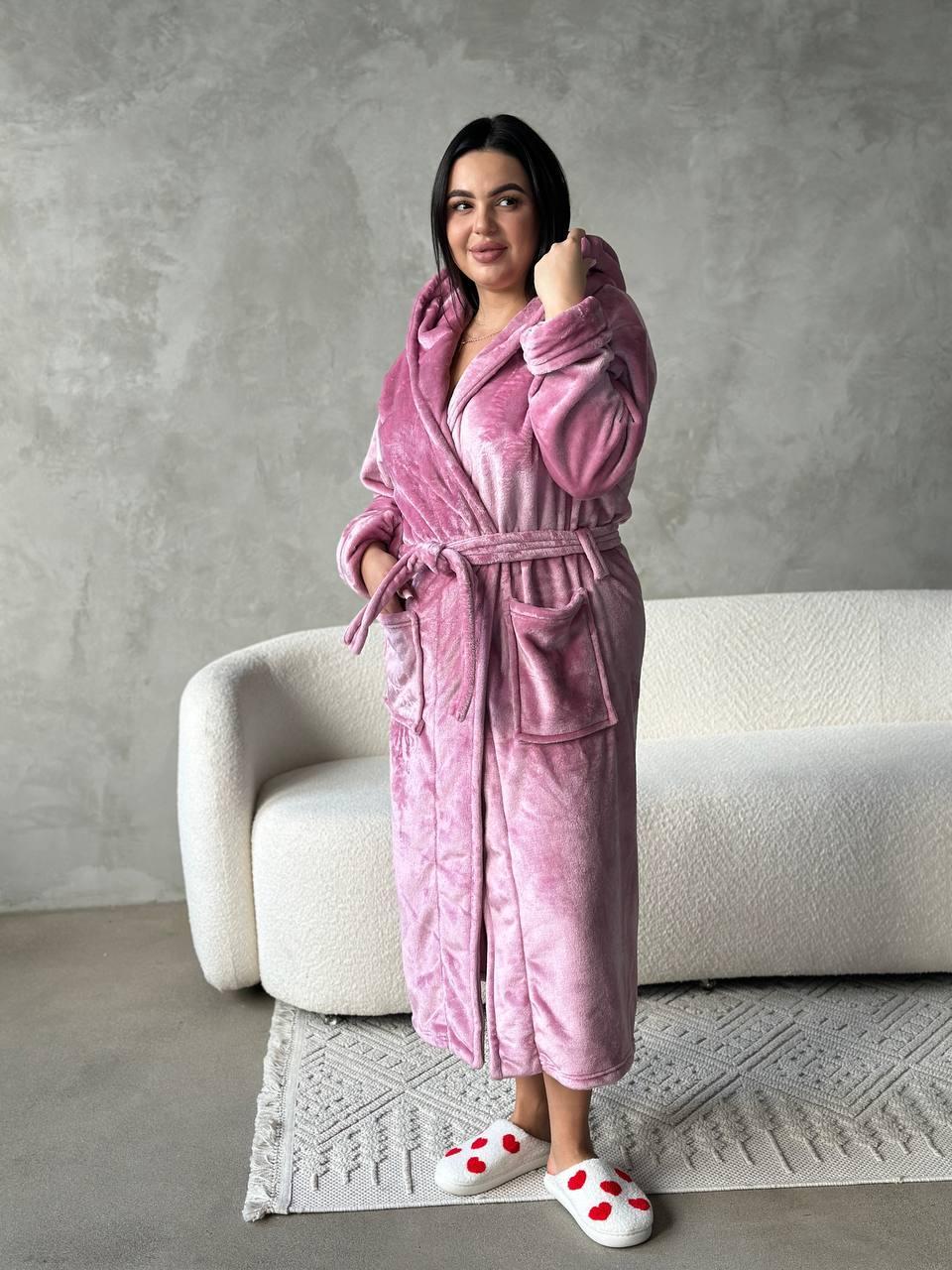 Халат жіночий махровий батал 4XL (3203/4) - фото 6 Халат жіночий махровий батал 4XL (3203/4) - фото 6
