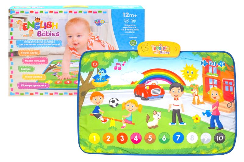 Килимок інтерактивний Limo Toy English babies музичний 50х37х4,5 см Різнобарвний (3450)