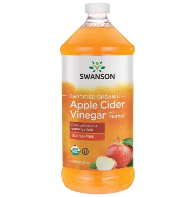 Яблучний оцет Swanson Apple Cider Vinegar with Mother Certified Organic 473 мл 31 порція