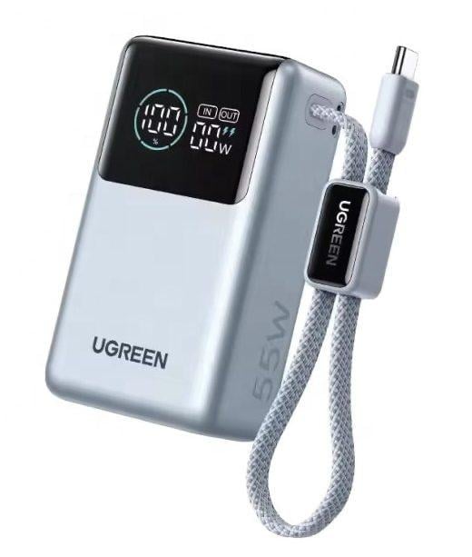 Павербанк с кабелем UGREEN PB834 10000 mAh 55W с вредной зарядкой (36252440)