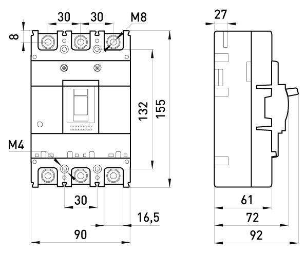 Автоматичний вимикач E.NEXT e.industrial.ukm.100S.125 3Р 125А 50кА (i0010033) - фото 7