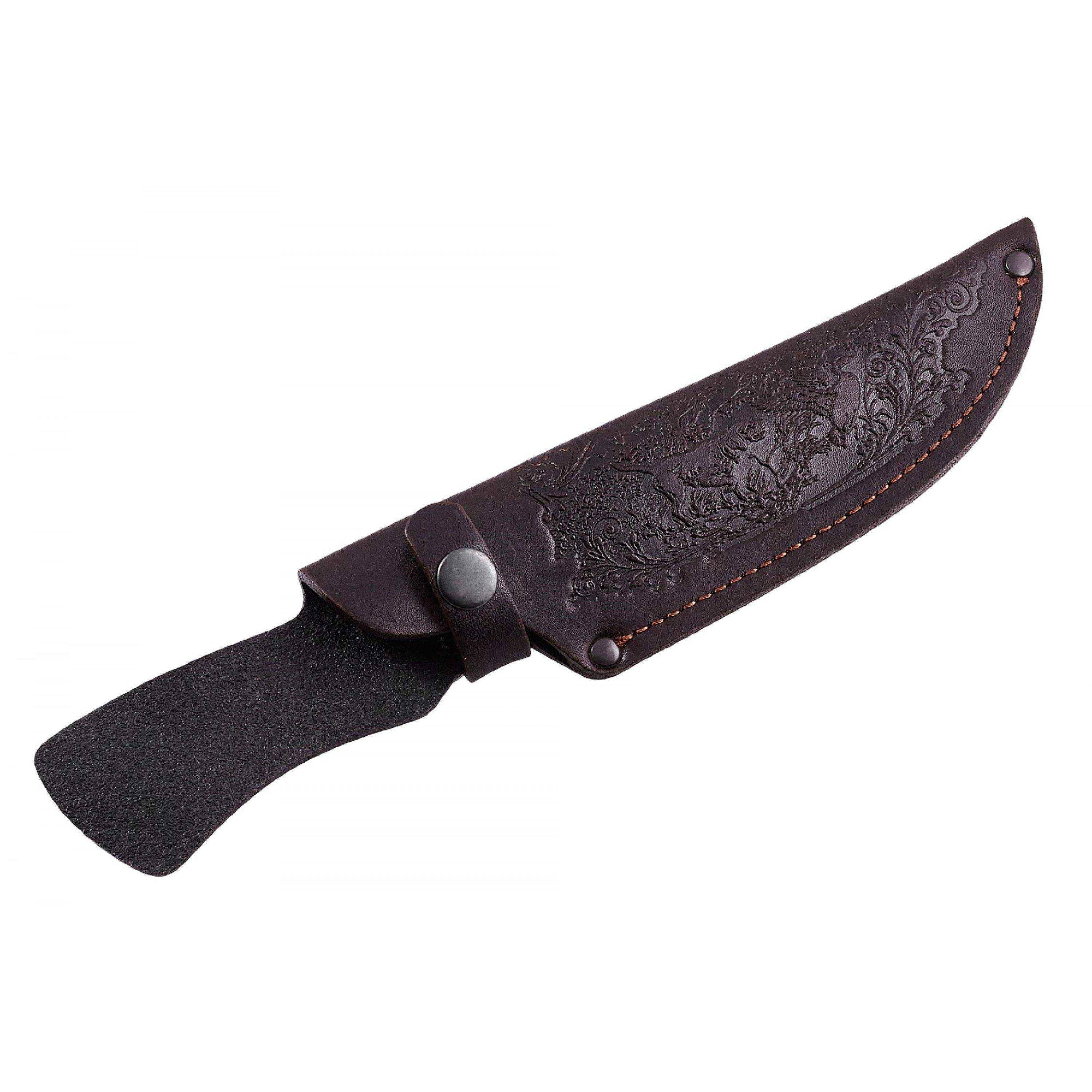 Чехол для ножа Grand Way №3 натуральная кожа на кнопке 285х60х50 мм Коричневый (320GW)