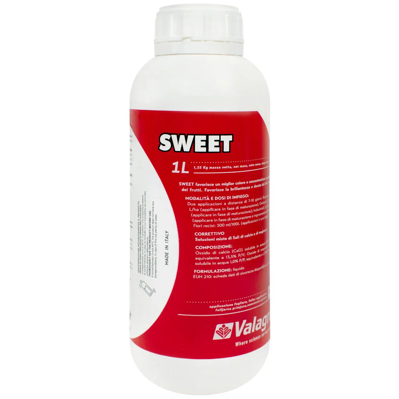 Биостимулятор созревания и окраски Valagro Sweet для плодов и цветов 1 л