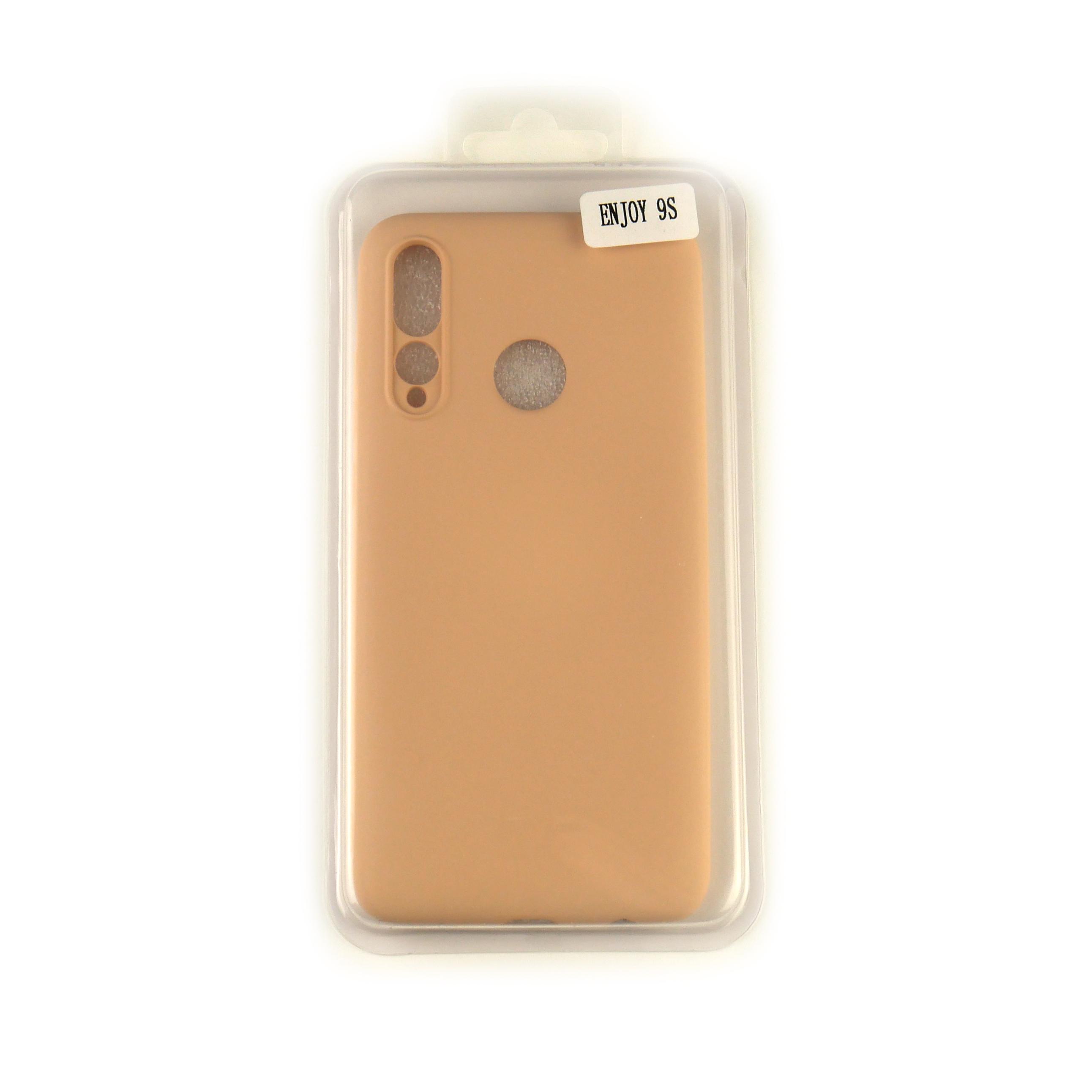 Чехол Silicone Case Full Cover Huawei Enjoy 9s Розовое золото