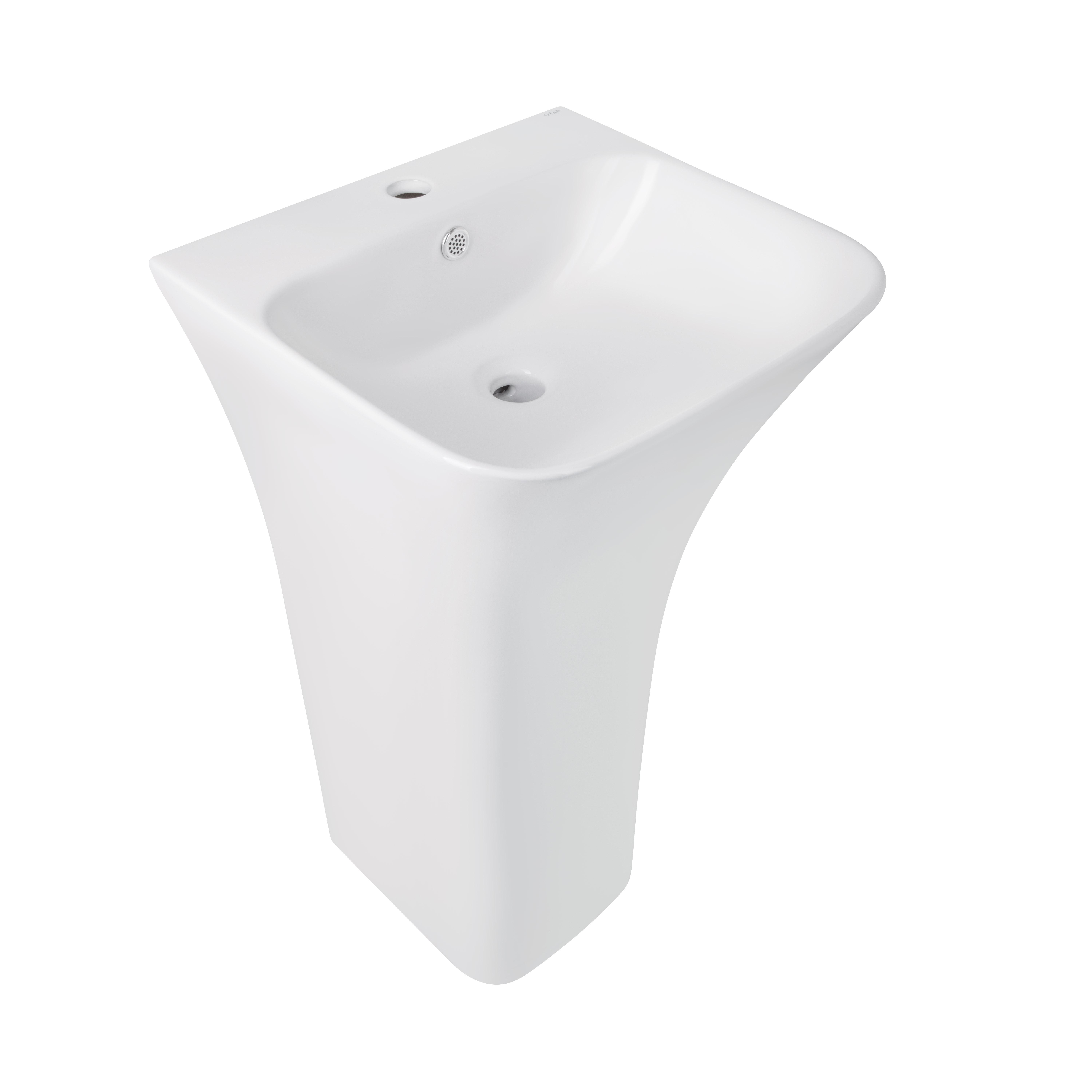 Раковина напольная моноблок Qtap Crow 445x420x840 мм White (QT0511G315WN)