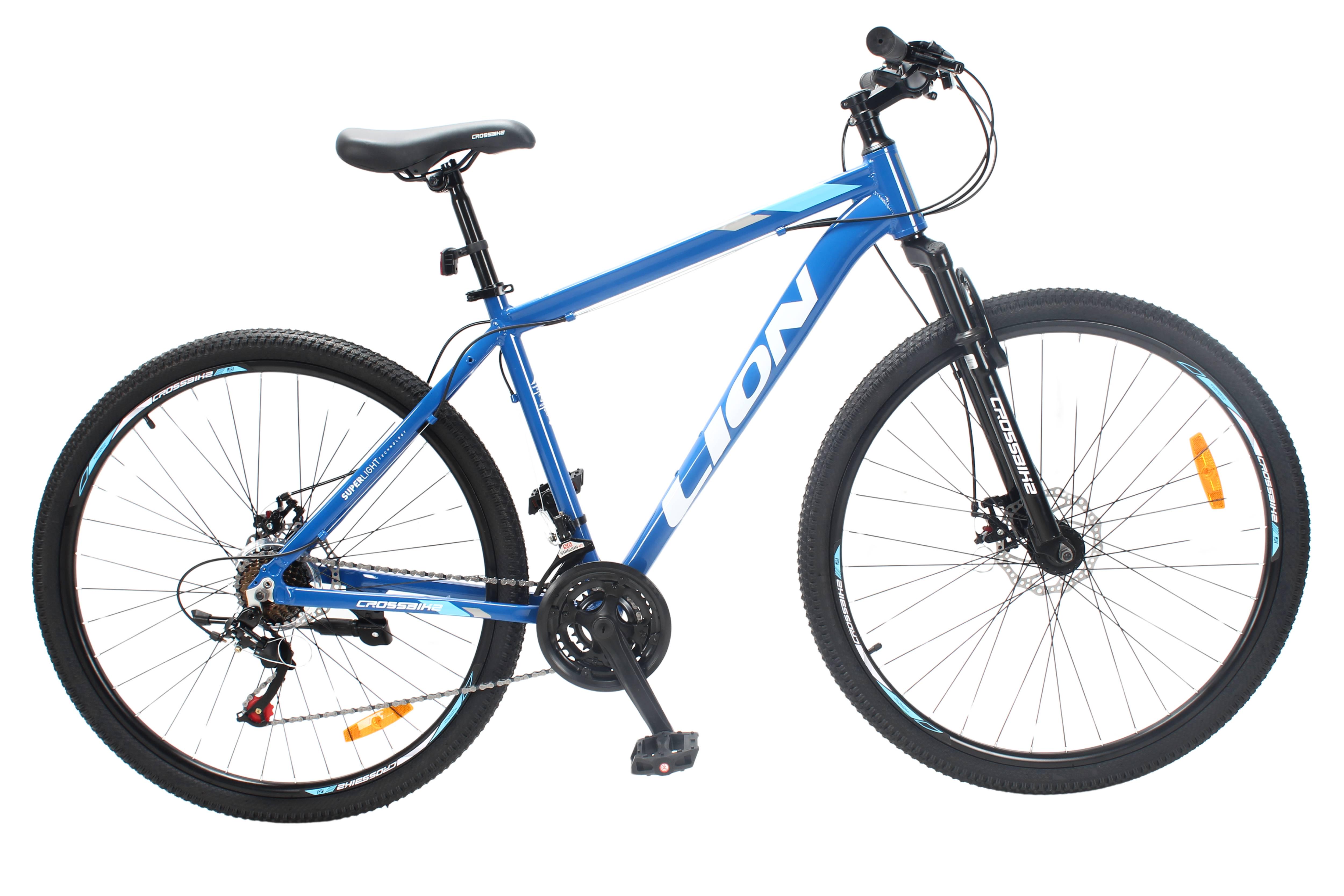 Велосипед CrossBike Lion 29" 19" Синьо-Білий - фото 1 Велосипед CrossBike Lion 29" 19" Синьо-Білий - фото 1