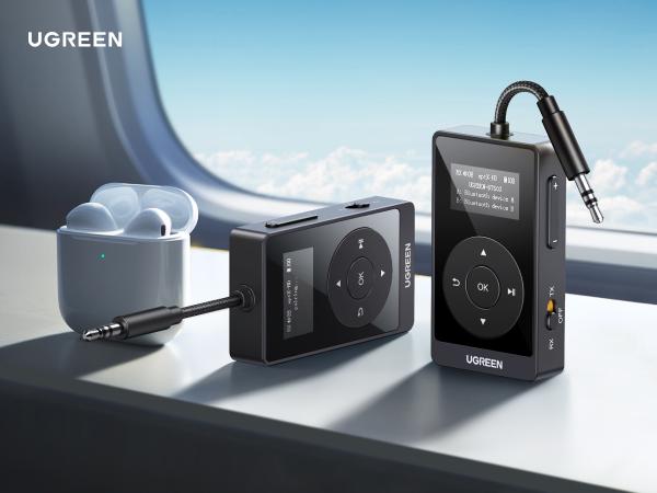 Адаптер передатчик-приемник с микрофоном для звонков Bluetooth 5.3 UGREEN BT503 300 mAh Black (88275) - фото 5