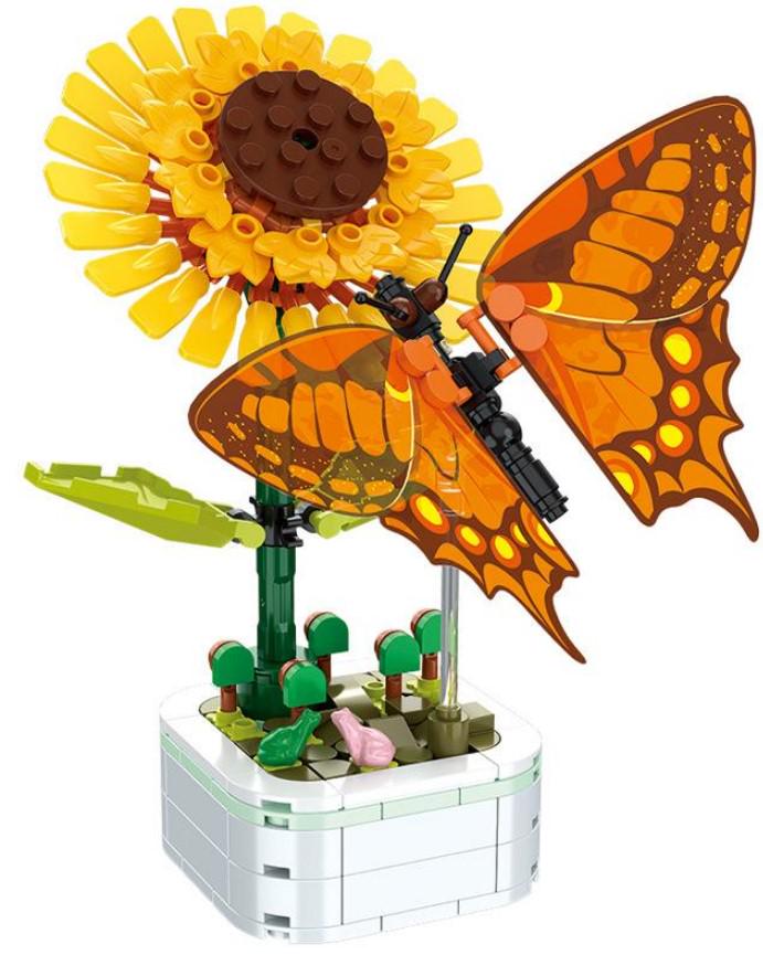 Конструктор интерьерный Sunflower & Butterfly серия Bonsai Махаон 219 деталей (2104619338)