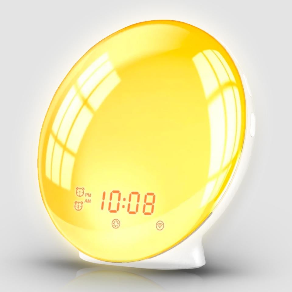 Ночник Wi-Fi с функцией будильника и FM-радио Белый (WH00545)