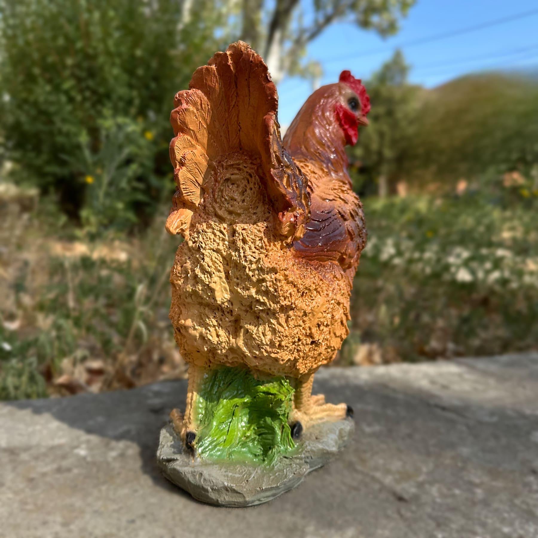 Садова фігура Курка з полістоун 29×12×19 см (4440) - фото 3 Садова фігура Курка з полістоун 29×12×19 см (4440) - фото 3