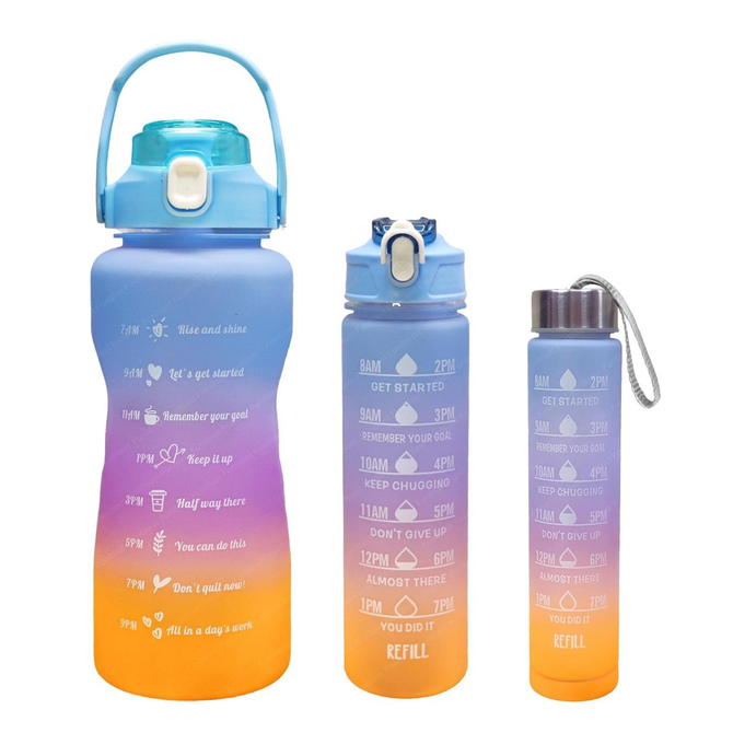 Набір пляшок для води 0,3/0,9/2 л 3 шт. (400896) - фото 1