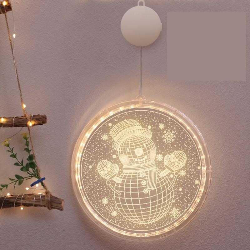 Светильник Decoration 3D LED панель Снеговик на подвеске - фото 2