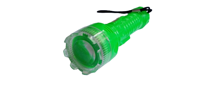 Фонарь ручной на батарейках 3хАG3 LED 5918 110х30х20 мм Зеленый (934А)
