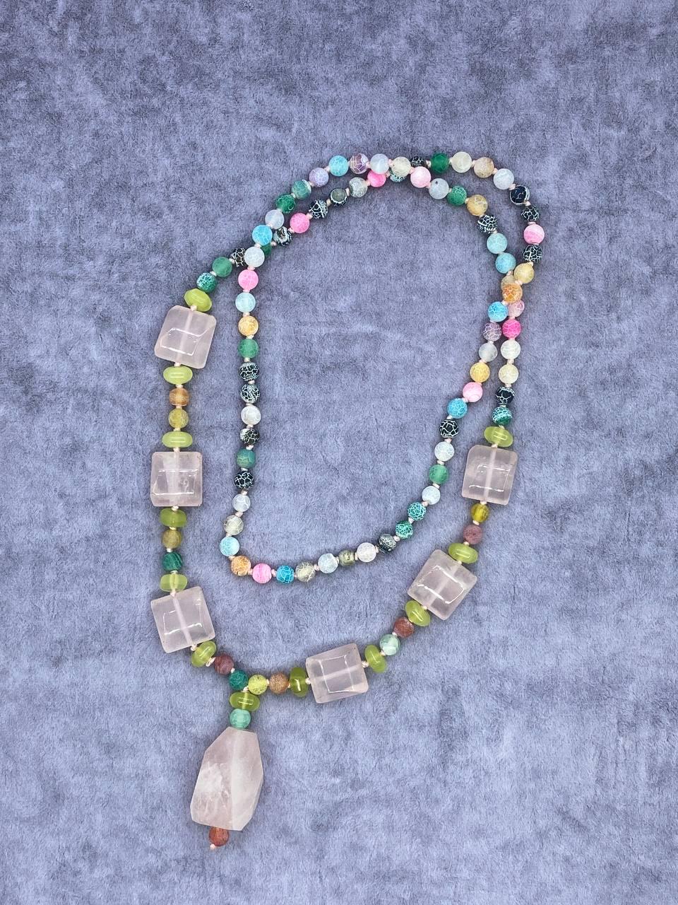 Бусы кварц 82 см (9910)