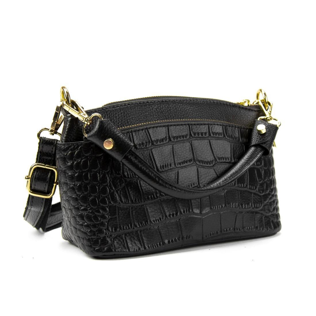Женская сумка через плечо Royal Bag A25F-W-1309A из натуральной кожи Черный (6947)