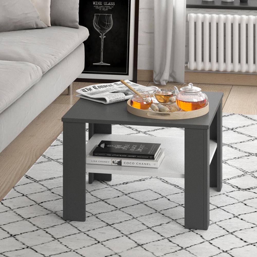 Столик чайный Vicco Homer 60x60 Антрацит - фото 2 Столик чайный Vicco Homer 60x60 Антрацит - фото 2