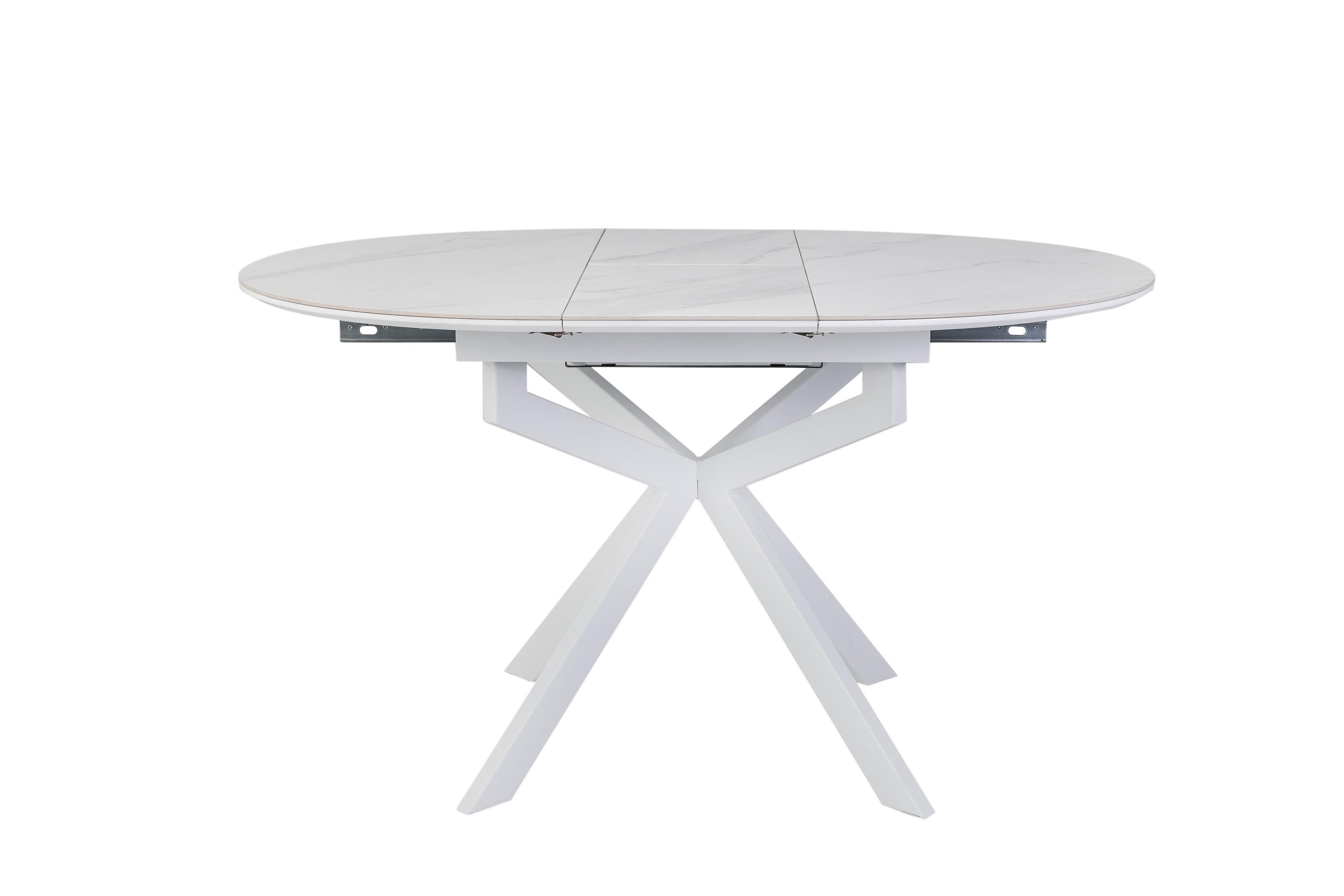 Обідній стіл круглий Vetro Mebel Офелія 1050/1380/760 мм Калакатта крістал/Білий (TML-1250) - фото 6 Обідній стіл круглий Vetro Mebel Офелія 1050/1380/760 мм Калакатта крістал/Білий (TML-1250) - фото 6