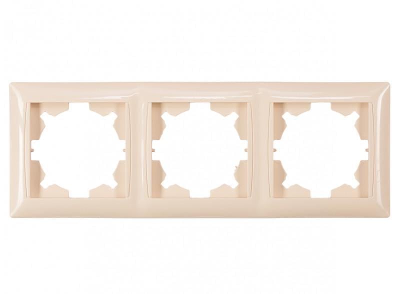 Рамка тримісна горизонтальна Luxel Primera 3323 Кремовий (00000038679)