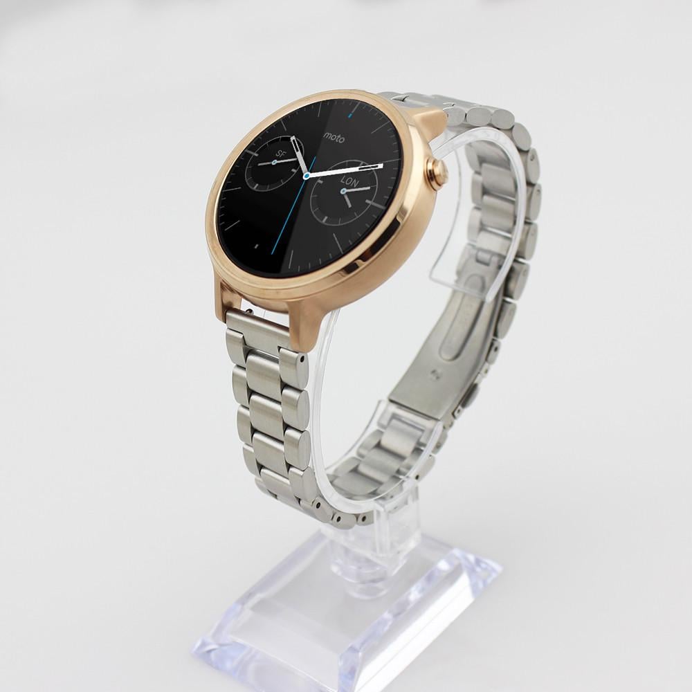 Металлический ремешок для часов Motorola Moto 360 2nd gen 42 мм Silver (715681461) - фото 3 Металлический ремешок для часов Motorola Moto 360 2nd gen 42 мм Silver (715681461) - фото 3