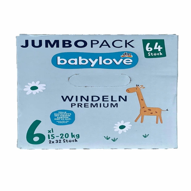 Підгузки дитячі Babylove Premium 6 15-20 кг 64 шт. (85136190)