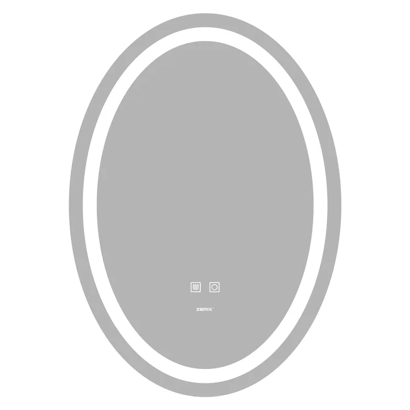 Зеркало для ванной комнаты Zerix Fusion MV01 LED Touch/Anti-fog/димер/регулятор яркости 50x70 см (ZX6067) Зеркало для ванной комнаты Zerix Fusion MV01 LED Touch/Anti-fog/димер/регулятор яркости 50x70 см (ZX6067)