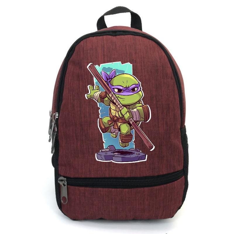 Школьный рюкзак Cappuccino Toys ninja turtle-08 с принтом Черепашки ниндзя 12,5 л Бордовый (1381809922)
