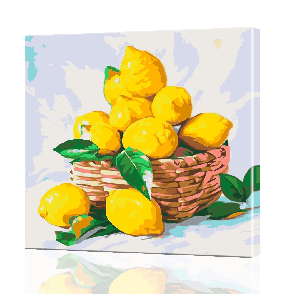 Картина за номерами ArtSale Кошик лимонів PBN0005 30х30 см