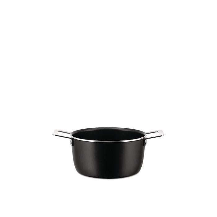 Кастрюля Alessi с двумя ручками Черная Pots & Pans 20 см Черный