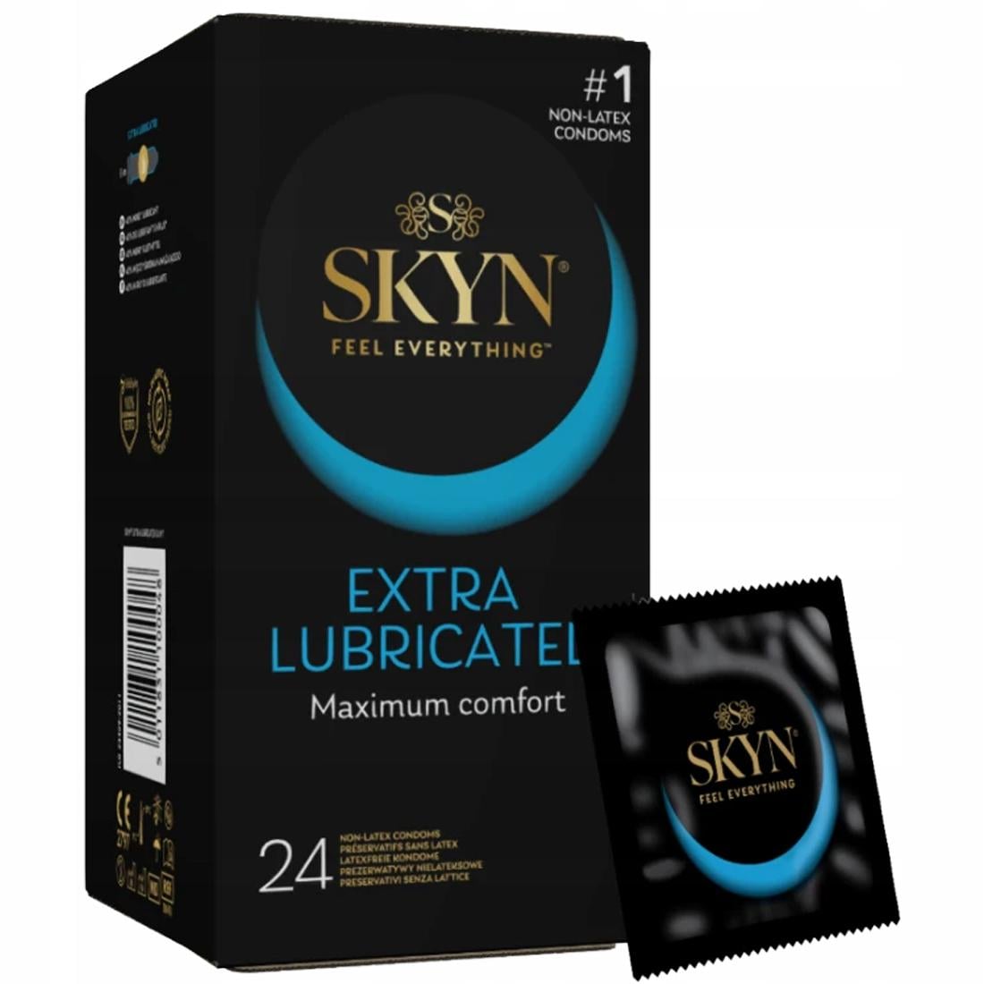 Презервативы безлатексные SKYN Extra Lube на 40% больше смазки 24 шт. (37709712)