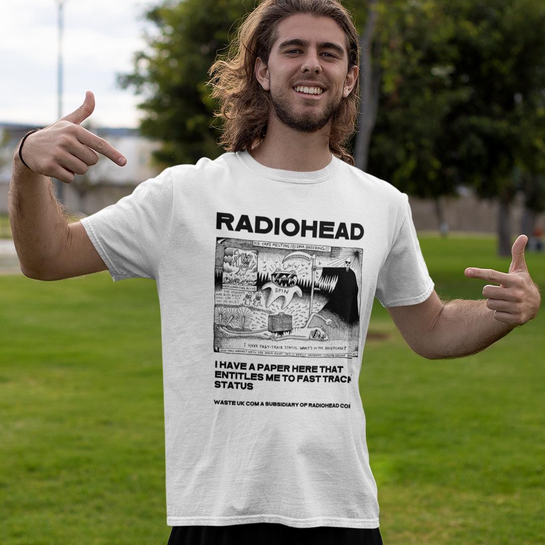 Футболка унисекс Radiohead I Have A Paper 4XL Белый (0000011984)