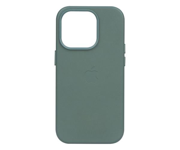 Чехол-накладка Leather Case для Apple iPhone 14 Pro Pine needle green - фото 1