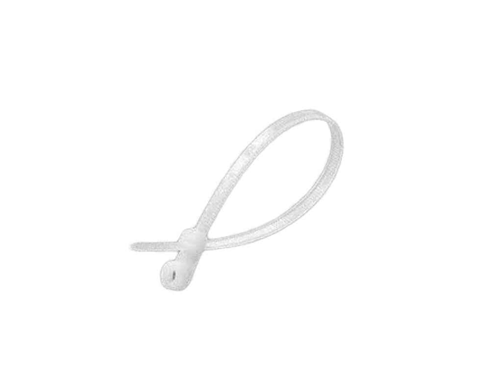 Хомут с кольцом Sokol нейлоновый 4x150 100 шт. Белый (1100180)