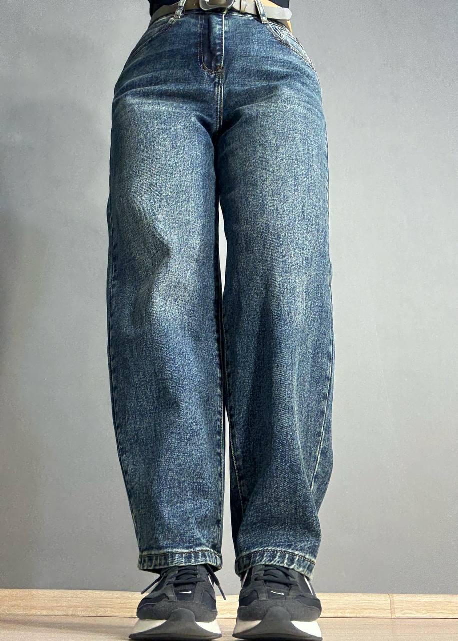 Джинси жіночі Vanver 8206 skater jeans широкі з ременем р. 25 66 см 97 см Синій - фото 6