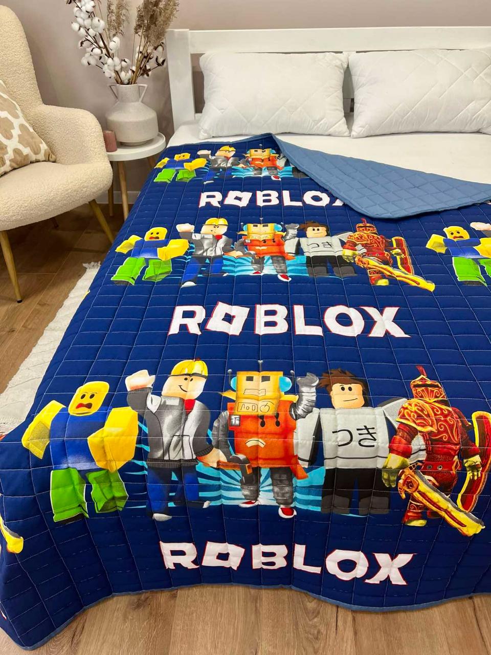 Ковдра дитяча з малюнком роботи двостороння 150х210 см Синій - фото 2 Ковдра дитяча з малюнком роботи двостороння 150х210 см Синій - фото 2