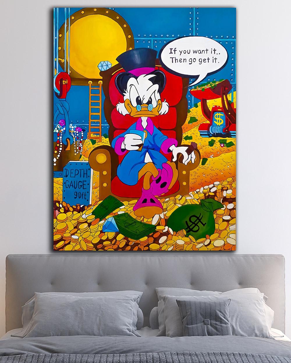 Картина со Скруджем Макдаком в офис Want it Get it 100х130 см (MIX-050-3)