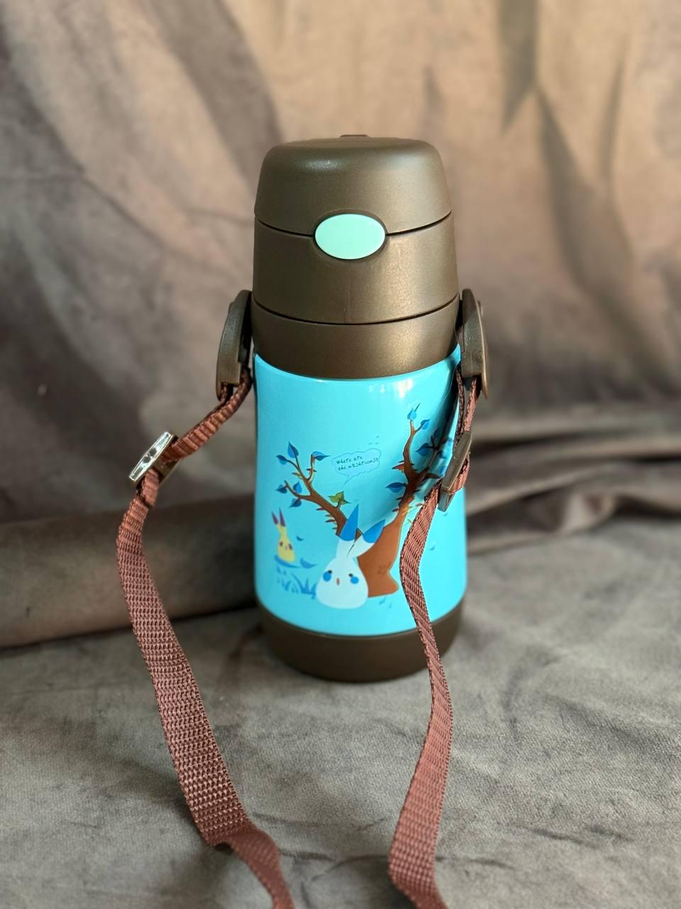 Термос дитячий Stenson з трубочкою з нержавіючої сталі 350 мл Коричнево-синій (MT-2090-35-5) - фото 4 Термос дитячий Stenson з трубочкою з нержавіючої сталі 350 мл Коричнево-синій (MT-2090-35-5) - фото 4