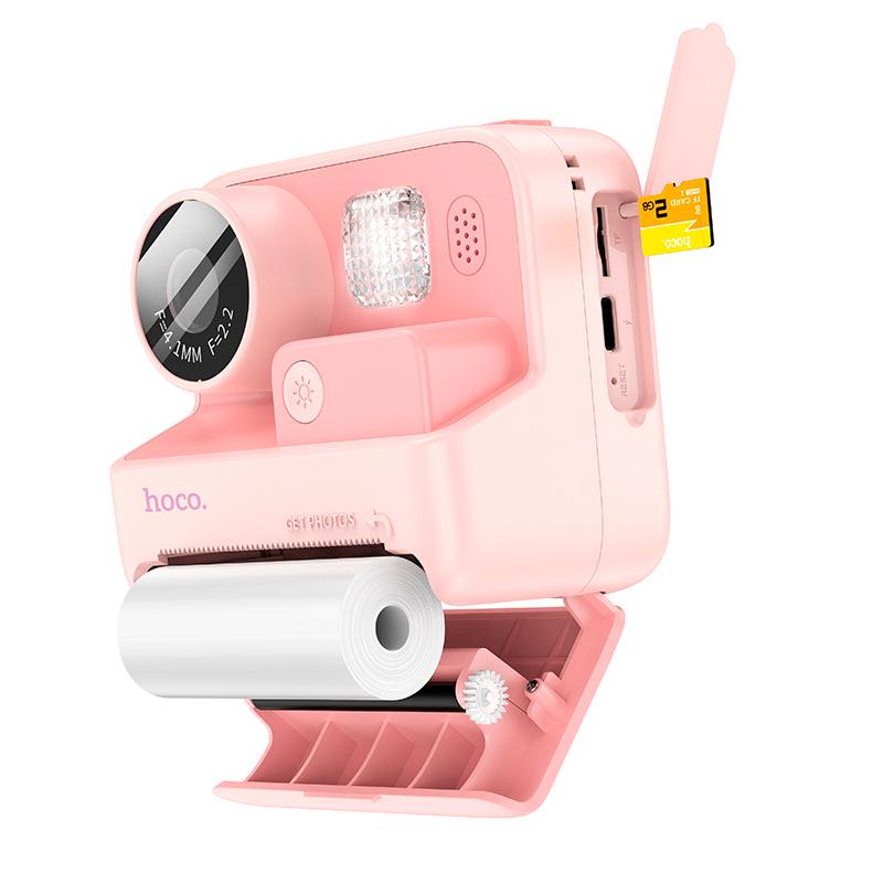 Фотоаппарат Hoco DV200 для детей мгновенная печать 48 Мп 2,0" IPS дисплей 800 мАч Розовый (609094) - фото 3 Фотоаппарат Hoco DV200 для детей мгновенная печать 48 Мп 2,0" IPS дисплей 800 мАч Розовый (609094) - фото 3