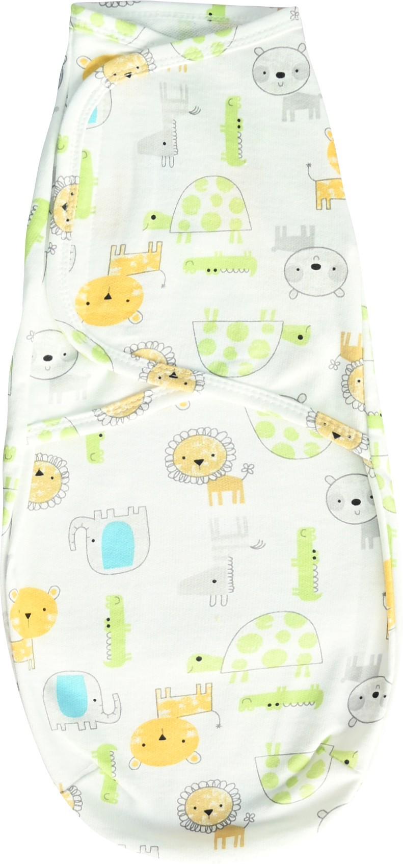 Пеленка-кокон на липучке Dexter's Звери Африки 56-62 см Белый