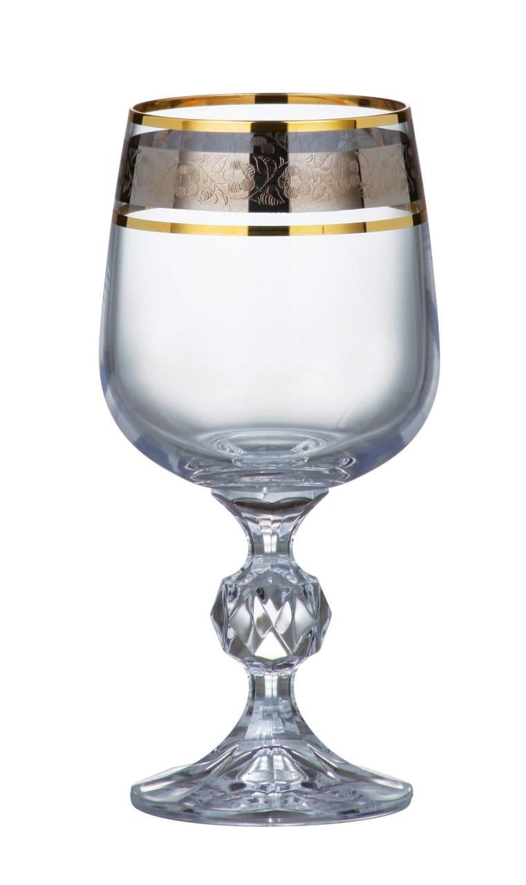 Набор бокалов для вина Bohemia Claudia Gold 190 мл 6 шт. (40149/43249/190)