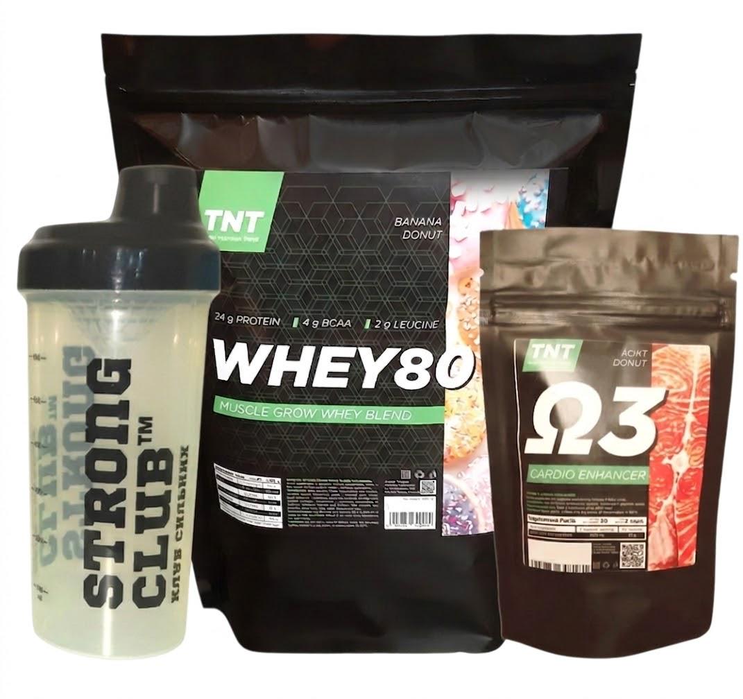 Комплекс TNT Nutrition Протеїн 2 кг/Шейкер/Омега-3