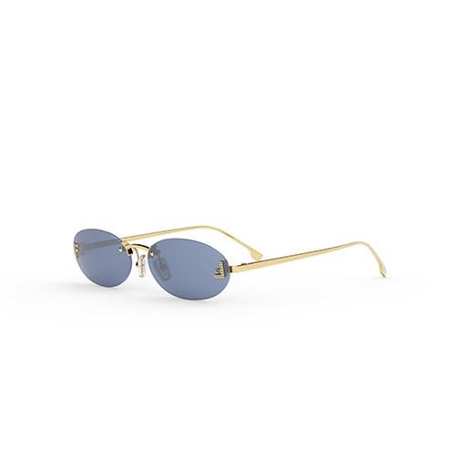Очки Fendi First Crystal Ovale Sonnenbrille in Gold
