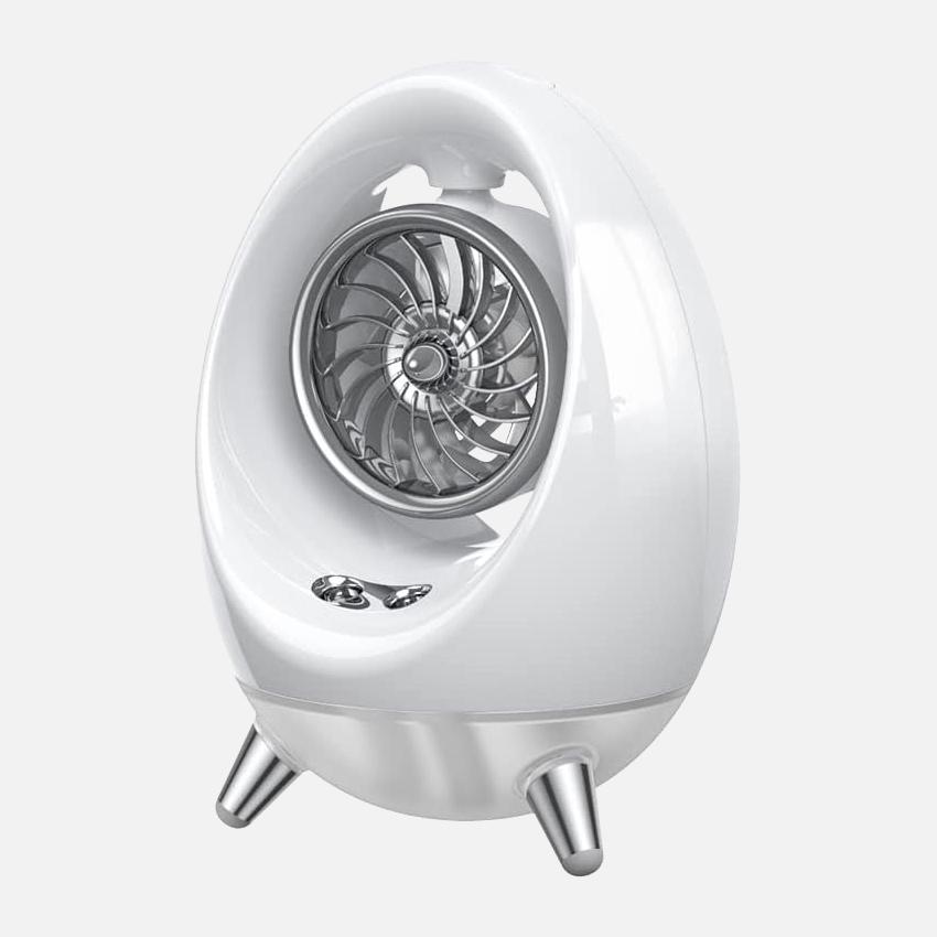 Охладитель воздуха Quiet Double Spray Fan 4в1 с подсветкой увлажнением и автовращением White