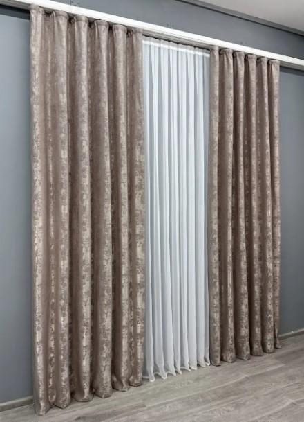 Тканина для штор Sultan YL жакард Какао (1669ш) - фото 2 Тканина для штор Sultan YL жакард Какао (1669ш) - фото 2