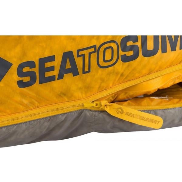 Кокон Sea to Summit Spark SpIV Long Left Zip, dark grey/yellow (ASP4-L) - фото 5