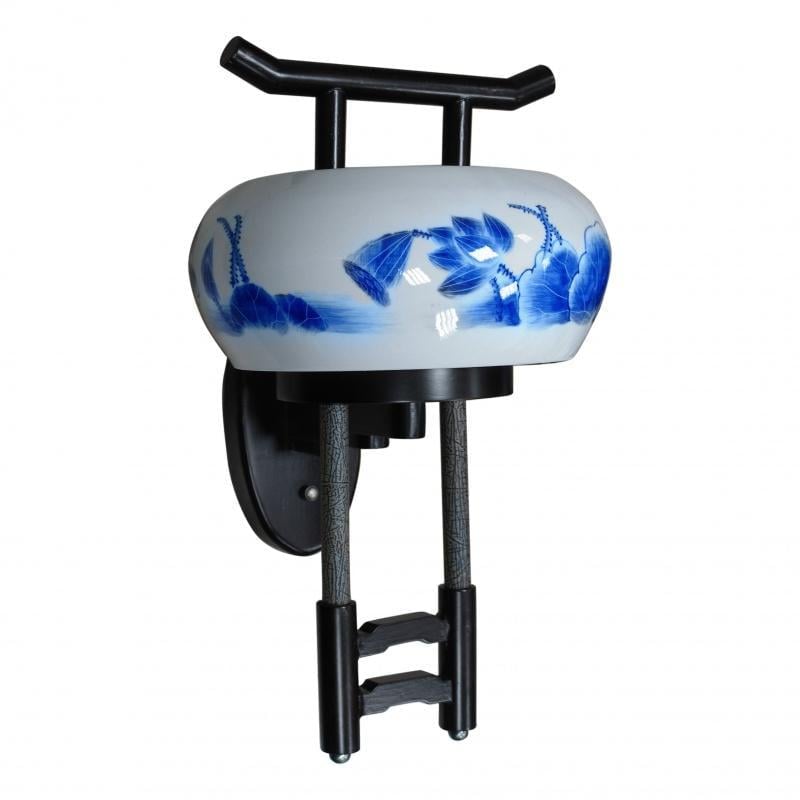 Бра настенное накладное Brille BKL-321W/1 E27 деревянное в восточном стиле